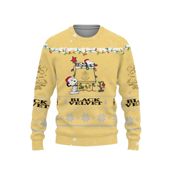 Black Velvet American Merry Christmas, Snoopy House Cute Fan Gift-3D Sweatshirt - Image 1