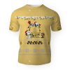 Black Velvet American Merry Christmas, Snoopy House Cute Fan Gift-3D Unisex T-Shirt - Image 1