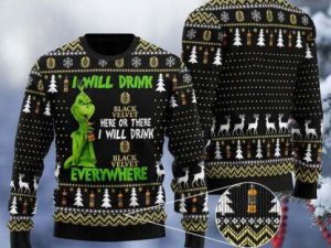 Black Velvet Ugly Christmas Sweater Holiday Gift - Image 1
