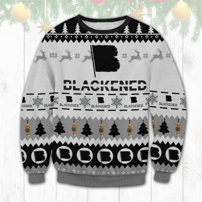 blackened whiskey ugly christmas sweater 1 Blackened Whiskey Ugly Christmas Sweater - Image 1