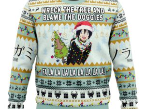 Blame The Doggies Norogami Ugly Christmas Sweater - Image 1