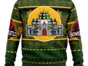 Bowser Castle Mario Bros Ugly Christmas Sweater - Image 1