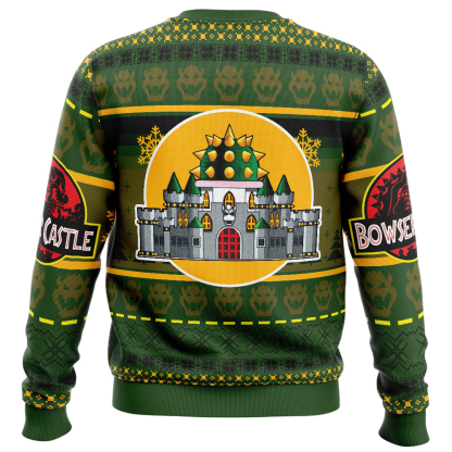 bowser castle mario bros ugly christmas sweater 2 Bowser Castle Mario Bros Ugly Christmas Sweater - Image 2