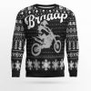 Braaap Moto Ugly Christmas Sweater Grey Version - Image 1