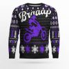 Braaap Moto Ugly Christmas Sweater Purple Version - Image 1