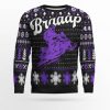 Braaap Snowmobile Ugly Christmas Sweater Purple Version - Image 1