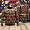 Brown Tribal Bear And Fir Tree Pattern Ugly Christmas Sweater - Image 2