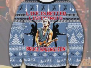 Bruce Springsteen Ugly Christmas Sweater Xmas Gift - Image 1