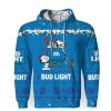 Bud Light American Merry Christmas, Snoopy House Cute Fan Gift-3D Unisex Hoodie - Image 1