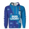 Bud Light And Pattern Logo-3D Unisex Hoodie - Image 1