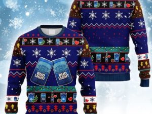 Bud Light Christmas Ugly Christmas Sweater - Image 1