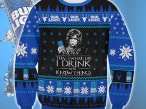 Bud Light Drink Know Things Ugly Christmas Sweater - Image 1
