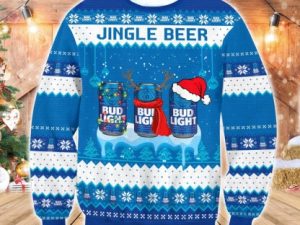 Bud Light Jingle Beer Ugly Christmas Sweater - Image 1