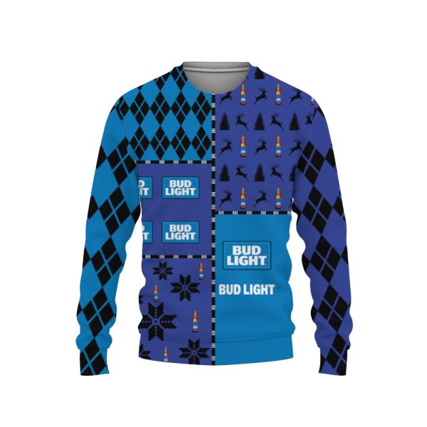 Bud Light Merry Christmas And -3D Sweatshirt - Image 1