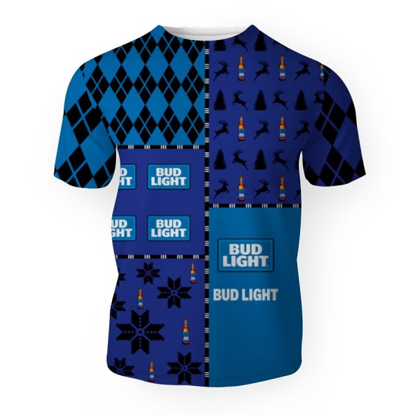 Bud Light Merry Christmas And -3D Unisex T-Shirt - Image 1