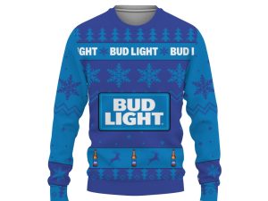 Bud Light Merry Christmas Unisex Gift Fan-3D Sweatshirt - Image 1