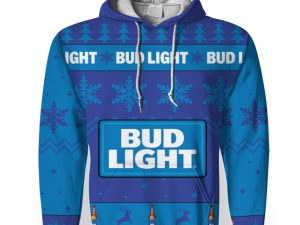 Bud Light Merry Christmas Unisex Gift Fan-3D Unisex Hoodie - Image 1