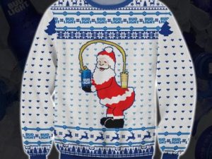 Bud Light Santa Ugly Christmas Sweater - Image 1