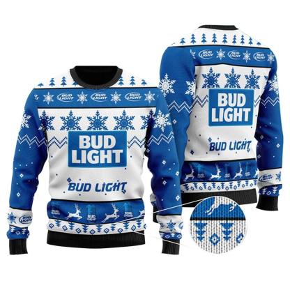 bud light ugly christmas sweater holiday gift holiday gift 1 Bud Light Ugly Christmas Sweater Holiday Gift Holiday Gift - Image 1
