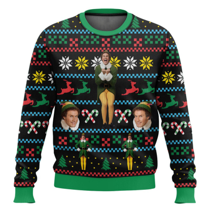 buddy the elf ugly christmas sweater 1 Buddy The Elf Ugly Christmas Sweater - Image 1