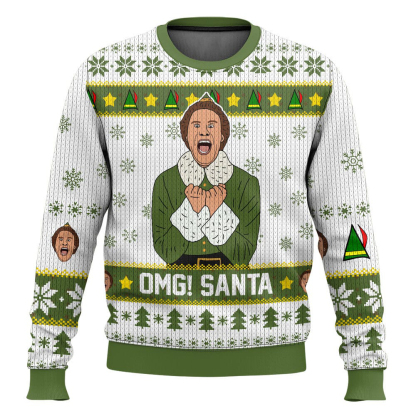 buddy the elf ugly christmas sweater holiday gift 1 Buddy The Elf Ugly Christmas Sweater Holiday Gift - Image 1