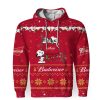 Budweiser American Merry Christmas, Snoopy House Cute Fan Gift-3D Unisex Hoodie - Image 1