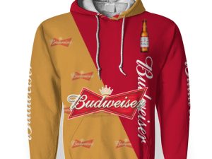 Budweiser And Pattern Logo-3D Unisex Hoodie - Image 1