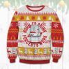 Budweiser Born To Drink Ugly Christmas Sweater - Image 1