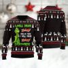 Budweiser Grinch Will Drink Everywhere Ugly Christmas Sweater - Image 1