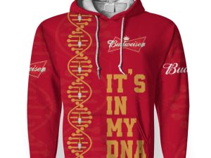 Budweiser It's In My DNA-3D Unisex Hoodie - Image 1