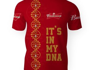 Budweiser It's In My DNA-3D Unisex T-Shirt - Image 1