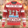 Budweiser Its The Most Wonderful Time For A Beer Ugly Christmas Sweater - Image 1