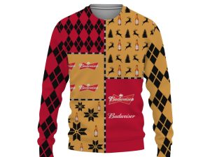 Budweiser Merry Christmas And -3D Sweatshirt - Image 1
