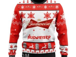 Budweiser Ugly Christmas Sweater Holiday Gift Holiday Gift - Image 1