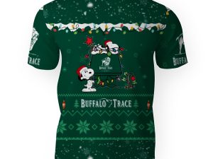 Buffalo Trace American Merry Christmas, Snoopy House Cute Fan Gift-3D Unisex T-Shirt - Image 1
