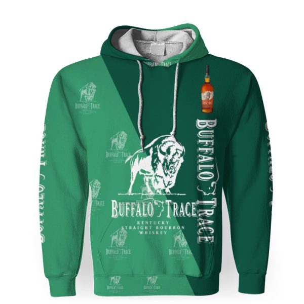 Buffalo Trace And Pattern Logo-3D Unisex Hoodie - Image 1