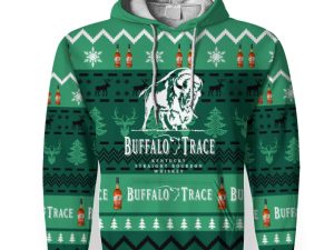 Buffalo Trace Shirts For Men With Vintage For Sale-3D Unisex Hoodie - Image 1