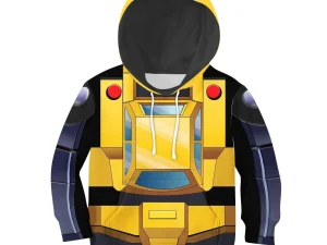 Bumblebee Kid Costume Cosplay Hoodie Sweatshirt T-Shirt 1 - Image 1
