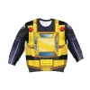 Bumblebee Kid Costume Cosplay Hoodie Sweatshirt T-Shirt 2 - Image 1