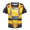 Bumblebee Kid Costume Cosplay Hoodie Sweatshirt T-Shirt 3 - Image 1