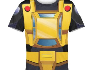 Bumblebee Kid Costume Cosplay Hoodie Sweatshirt T-Shirt 3 - Image 1