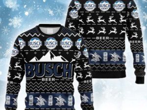 Busch Beer Lover Christmas Gift Ugly Christmas Sweater - Image 1