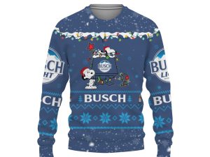 Busch Light American Merry Christmas, Snoopy House Cute Fan Gift-3D Sweatshirt - Image 1