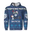 Busch Light American Merry Christmas, Snoopy House Cute Fan Gift-3D Unisex Hoodie - Image 1