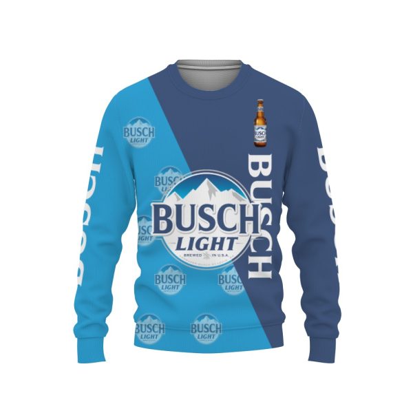 Busch Light And Pattern Logo-3D Sweatshirt - Image 1