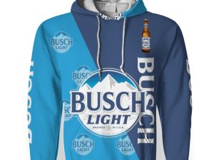 Busch Light And Pattern Logo-3D Unisex Hoodie - Image 1