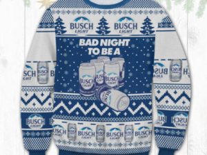 Busch Light Bad Night To Be A Busch Light 6 Pack Ugly Christmas Sweater - Image 1