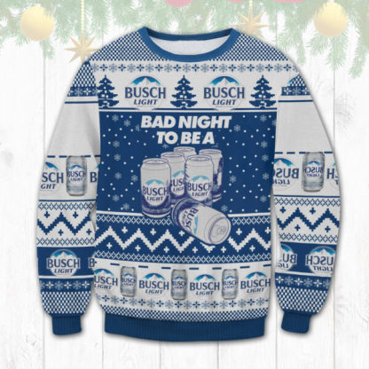 busch light bad night to be a busch light 6 pack ugly christmas sweater 1 Busch Light Bad Night To Be A Busch Light 6 Pack Ugly Christmas Sweater - Image 1