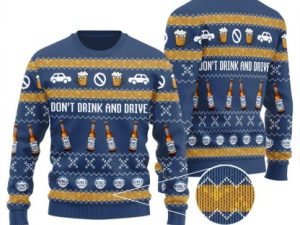 Busch Light Dont Drink And Drive Ugly Christmas Sweater - Image 1
