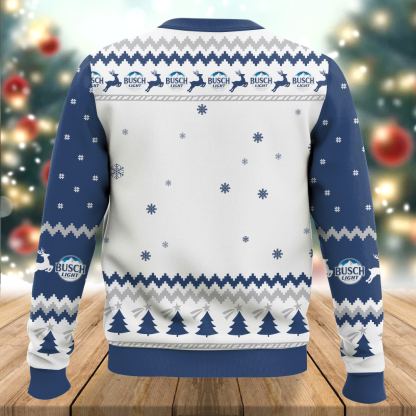 busch light heart ugly christmas sweater 2 Busch Light Heart Ugly Christmas Sweater - Image 2